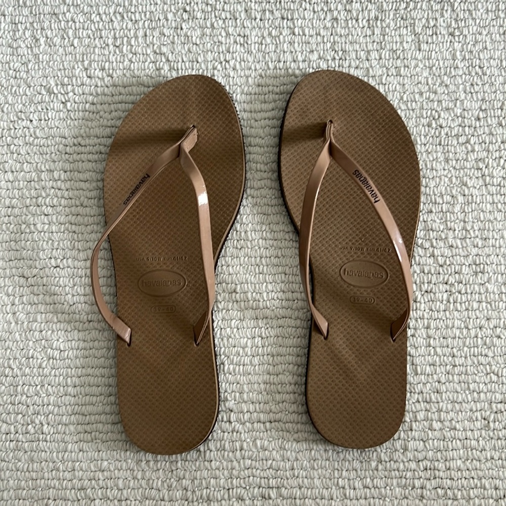 Havaianas You Women’s Flop Flops - Size 39/40 (US 9/10 Women’s) - Tan